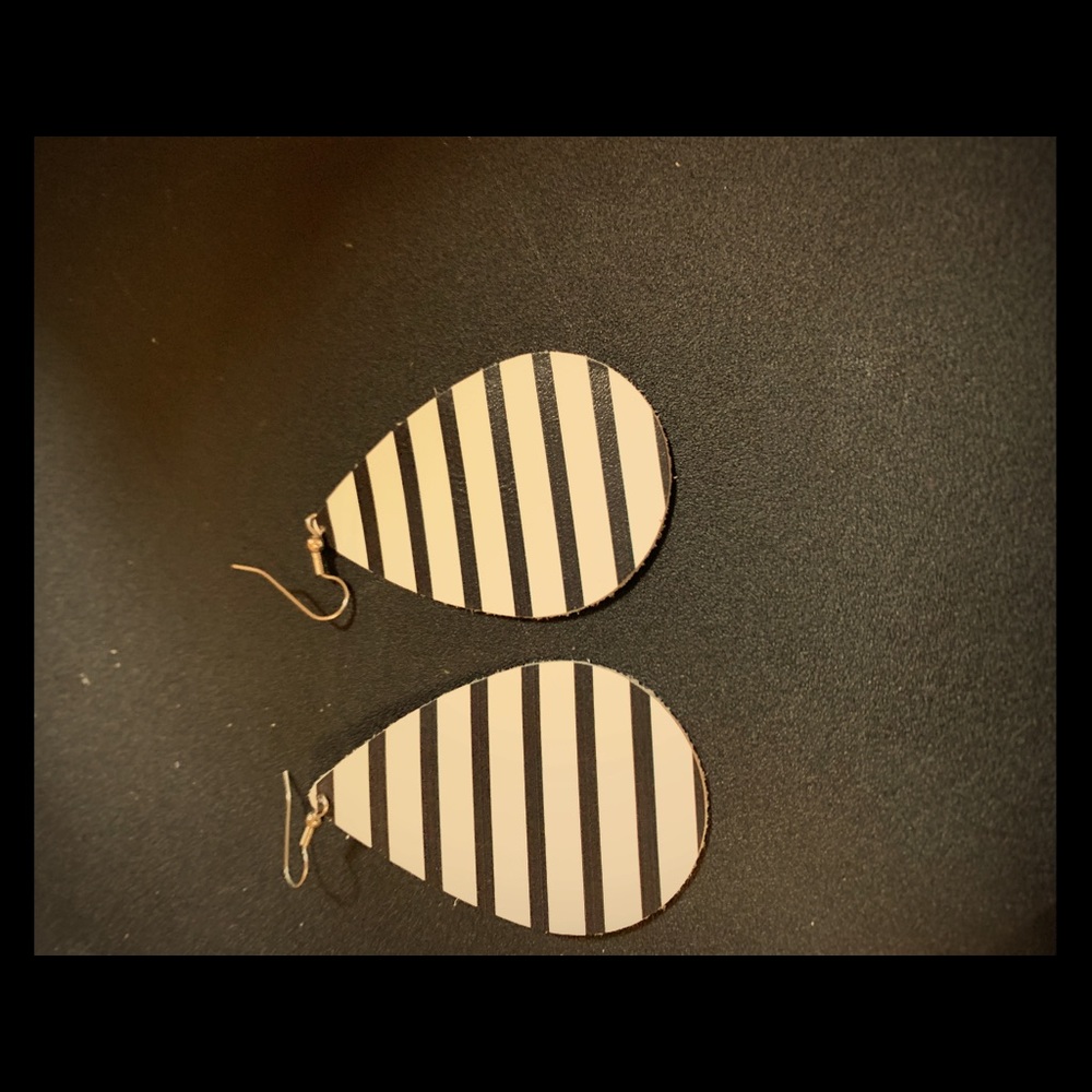 Large leather earrings